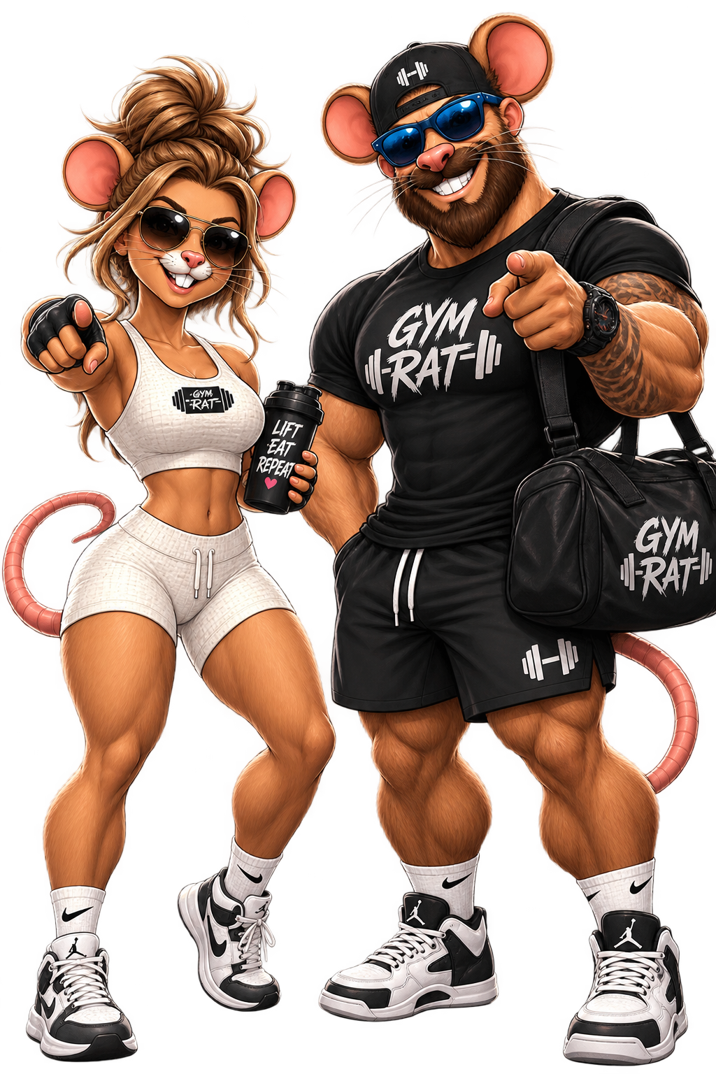 GymRat Research character and logo